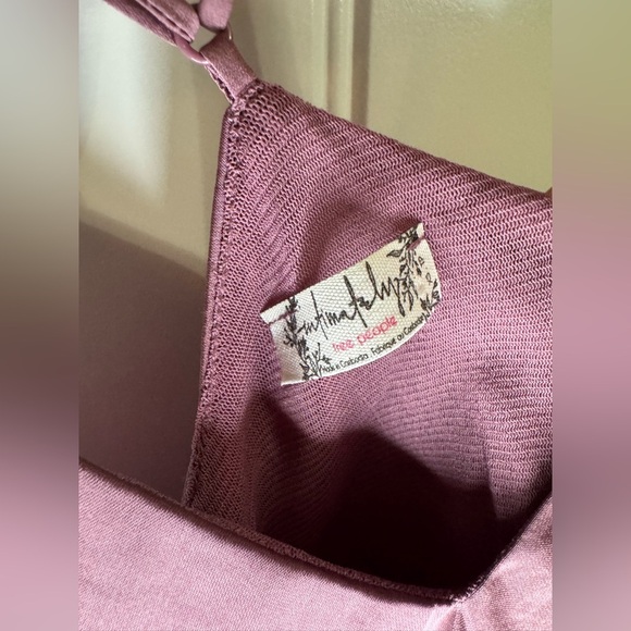 Intimately Free People Dusty Mauve/Plum Camisole with Lace Fringe - Picture 4 of 6
